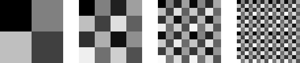 Bayer matrices of different sizes