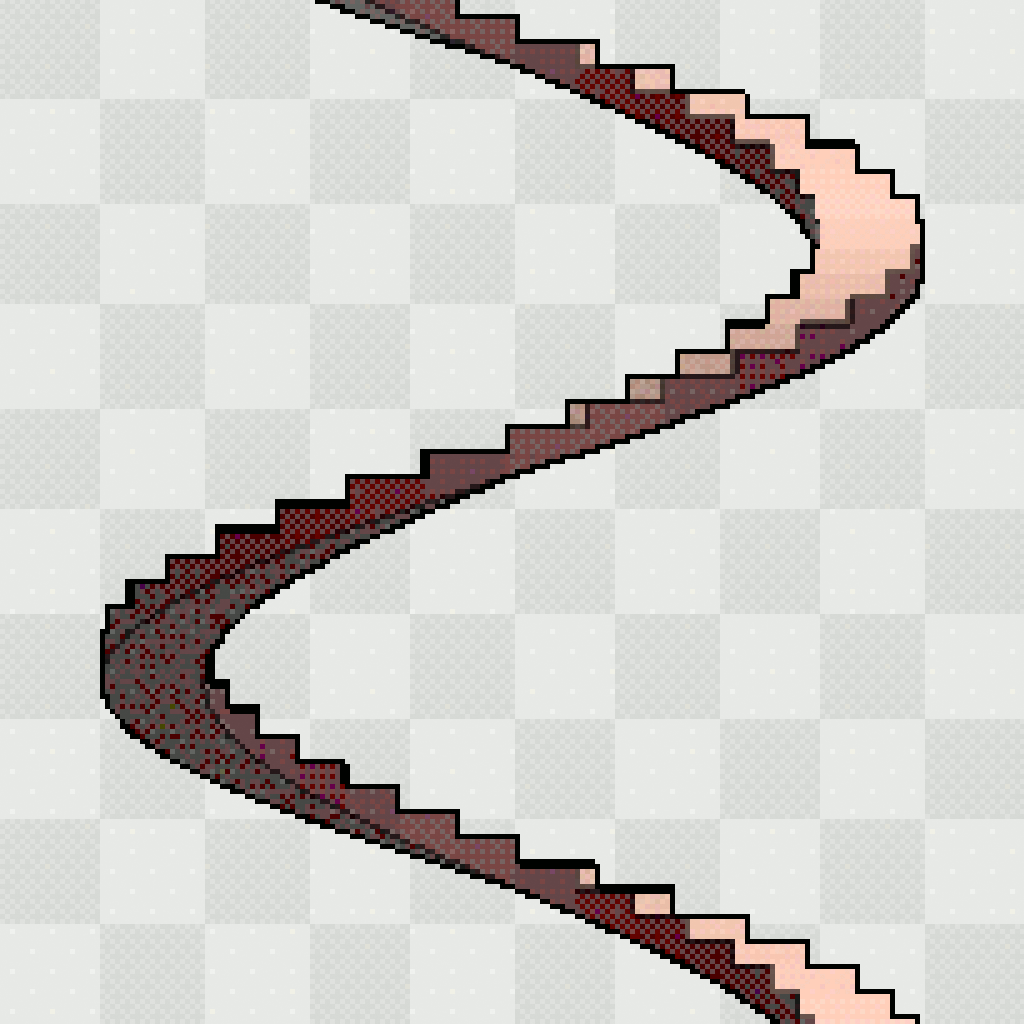 Spiral staircase animation with a Freestyle line pass
