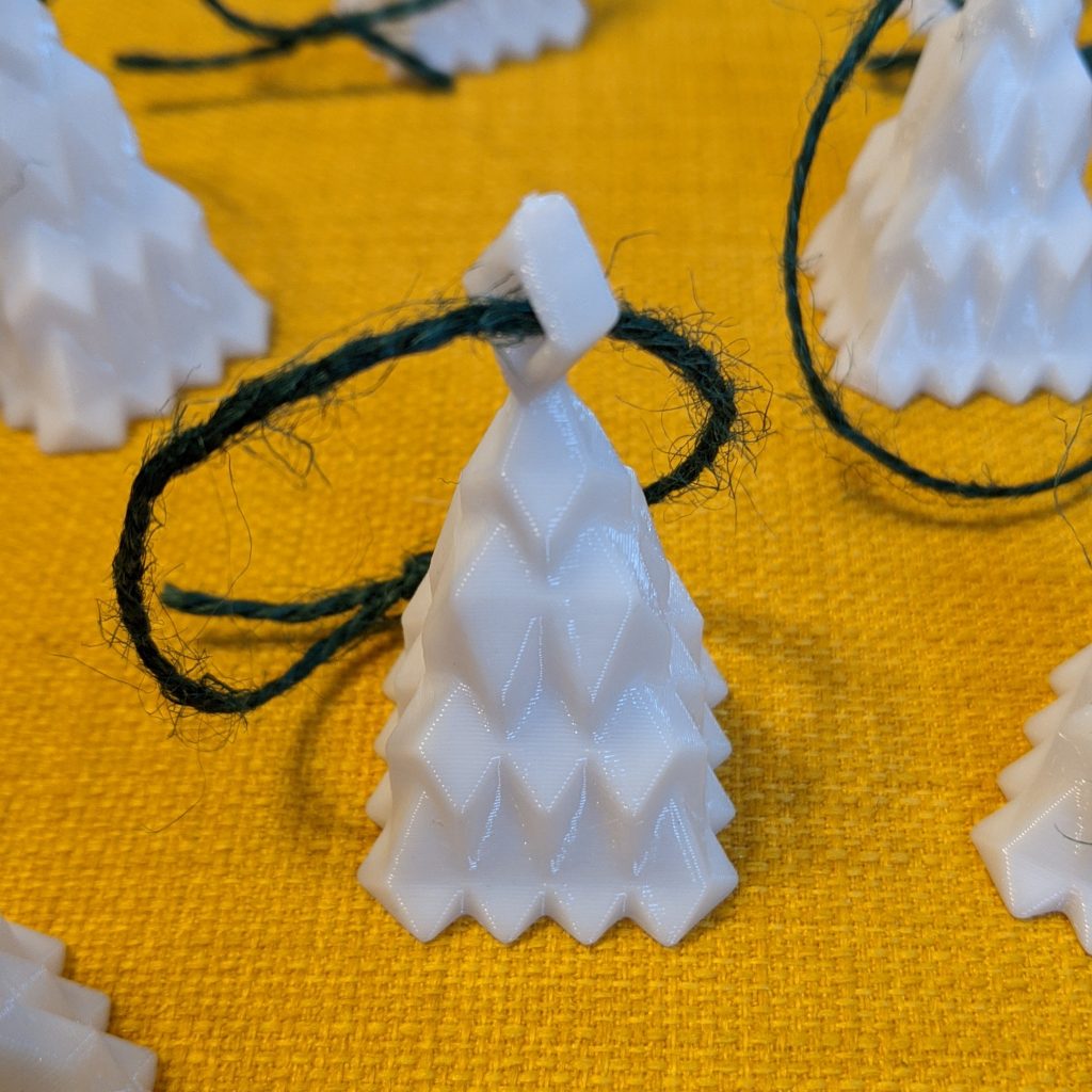 3D printed Christmas ornaments