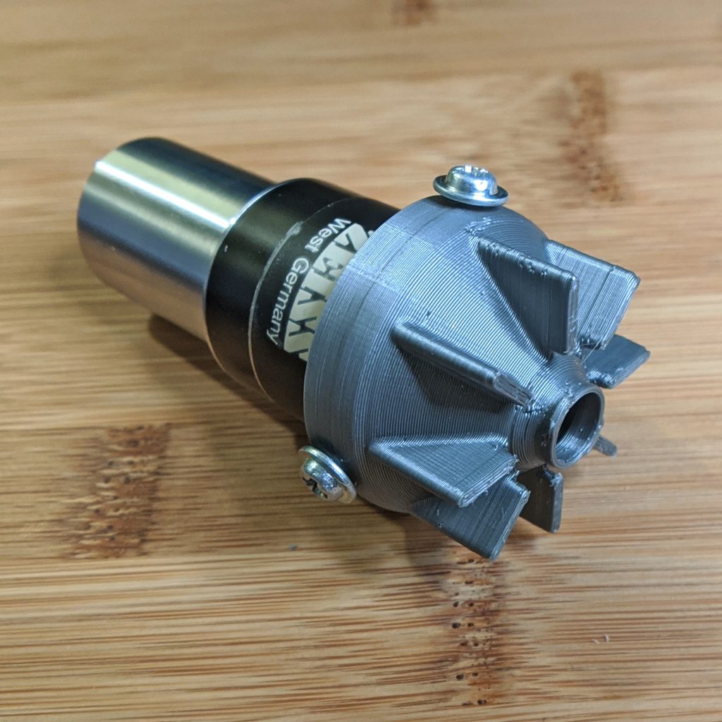 Adapter mounted on eyepiece