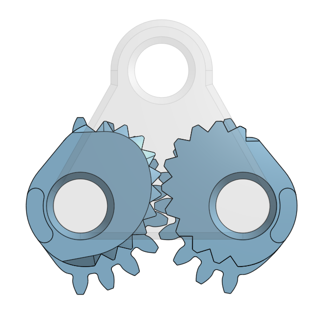 "CAD Cross-section of the tensioner"